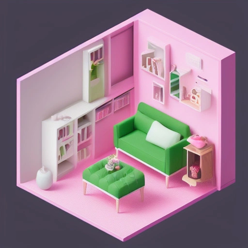 25577-1668626250-tiny cute isometric living room in a cutaway box, soft smooth lighting, soft colors, pink and green color scheme, soft colors, 2.webp